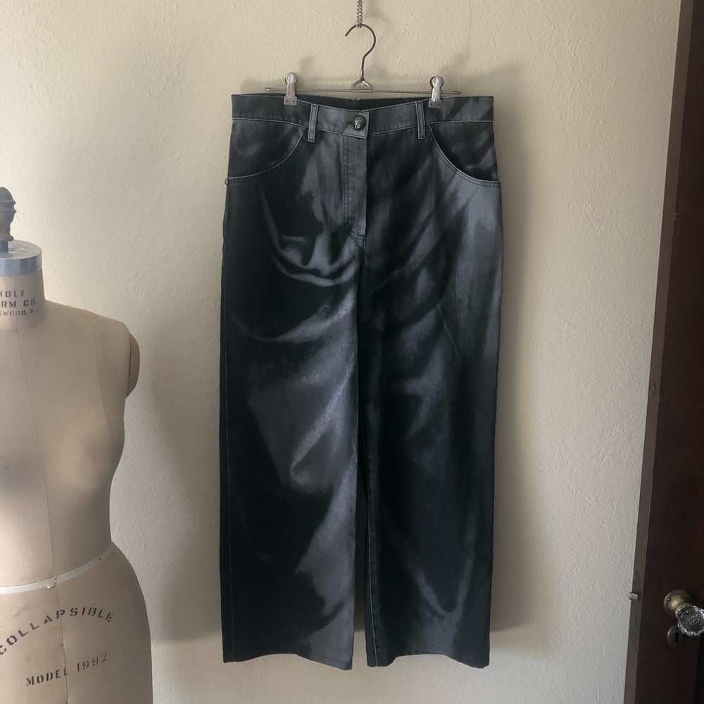 RARE Authentic CHANEL Gray Acid Wash Jeans!